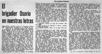 El brigadier Osorio en nuestras letras