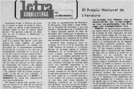El premio nacional de literatura