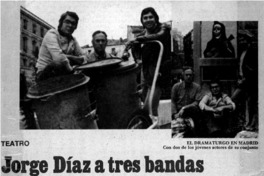 Jorge Díaz a tres bandas.