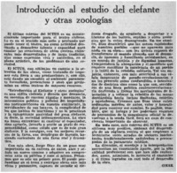 Introducción al estudio del elefante y otras zoologías
