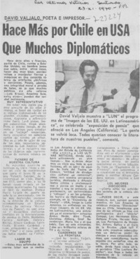 Hace más por Chile en USA que muchos diplomáticos : [entrevista]