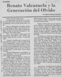 Renato Valenzuela y la generación del olvido