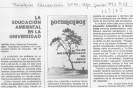 La educación ambiental en la universidad