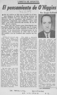 El pensamiento de O'Higgins