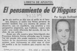 El pensamiento de O'Higgins