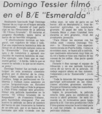 Domingo Tessier filmó en el BE "Esmeralda".