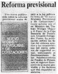 Reforma previsional.