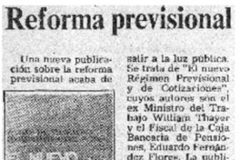 Reforma previsional.