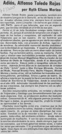 Adiós, Alfonso Toledo Rojas