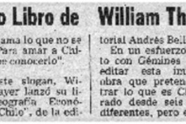 Nuevo libro de W. Thayer.