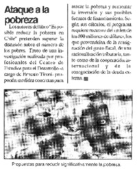 Ataque a la pobreza.