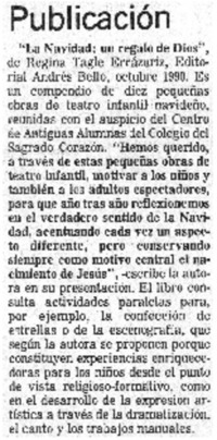 "La navidad: un regalo de Dios".