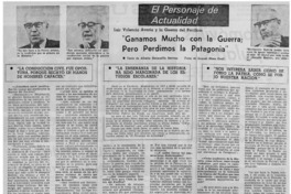 "Ganamos mucho con la guerra; pero perdimos la Patagonia" : [entrevistas]