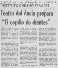 Teatro del Ancla prepara "el cepillo de dientes".