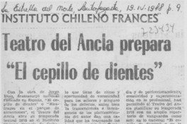 Teatro del Ancla prepara "el cepillo de dientes".