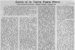 Como si la tierra fuera plana.