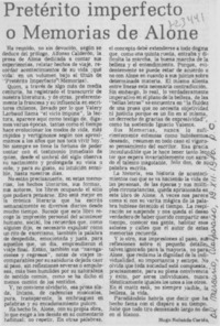 Pretérito imperfecto o memorias de Alone