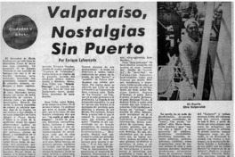 Valparaíso, nostalgias sin puerto