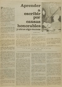 Aprender a escribir por causas honorables y otras algo menos