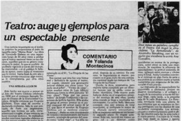 Teatro: auge y ejemplos para un espectable presente