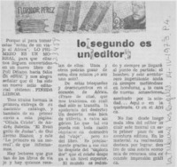 Lo segundo es un editor