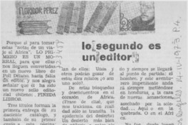 Lo segundo es un editor