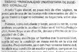 Ensayo "Personalidad universitaria de Eugenio González"