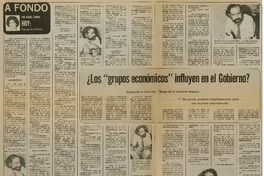 ¿Los grupos económicos influyen en el gobierno?