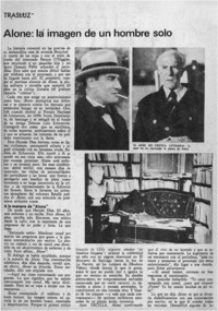 Alone: la imagen de un hombre solo : [entrevistas]