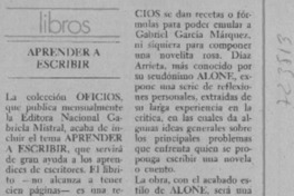 Aprender a escribir.