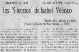 Los "silencios" de Isabel Velasco
