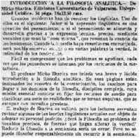 Introducción a la filosofía análitica.