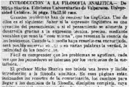 Introducción a la filosofía análitica.