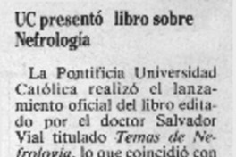 UC presentó libro sobre nefrología.