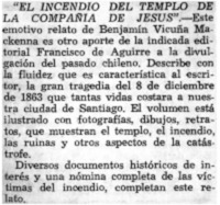 El incendio del templo de la compañía de Jesús".