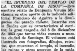 El incendio del templo de la compañía de Jesús".