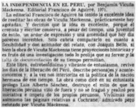 La independencia en el Perú.