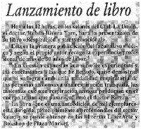 Lanzamiento de libro.