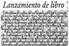 Lanzamiento de libro.