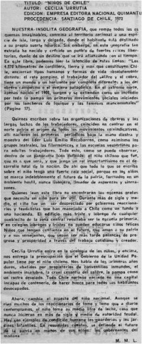 "Niños de Chile"