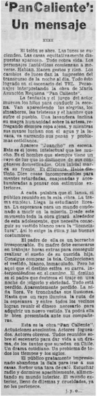 "Pan caliente": un mensaje