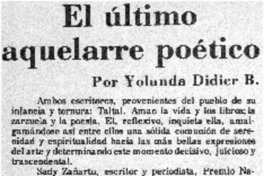 El último aquelarre poético