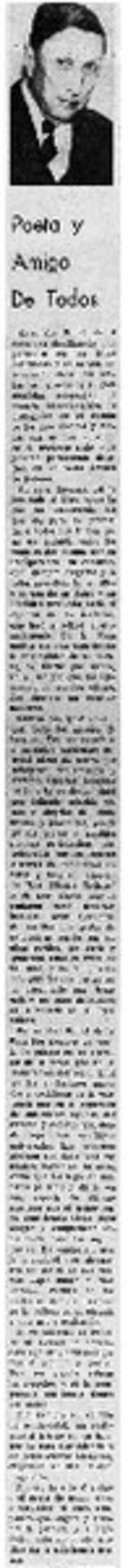 Poeta y amigo de todos.