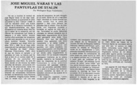 José Migguel Varas y las pantuflas de Stalin