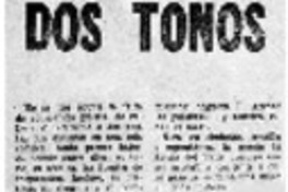 Dos tonos.