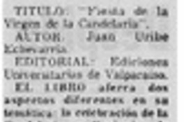 "Fiesta de la virgen de la candelaria"