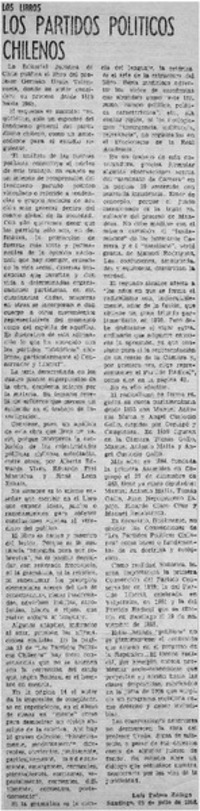 Los partidos políticos chilenos