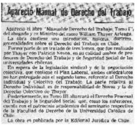Apareció Manual de Derecho del Trabajo.