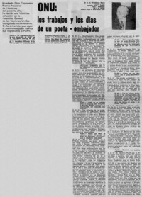 ONU: los trabajos y los días de un poeta - embajador : [entrevistas]