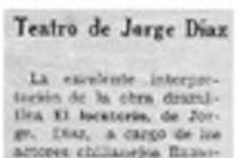 Teatro de Jorge Díaz